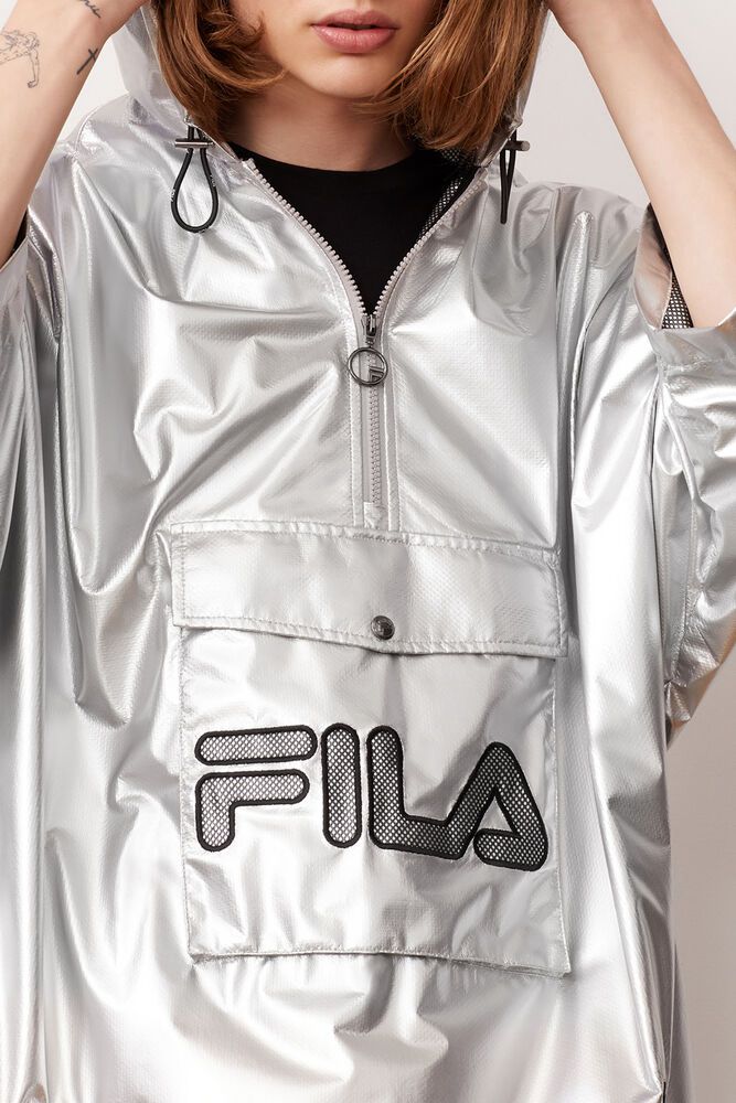 Fila Jacket Rohan Poncho Mens Silver - India PWM-916378